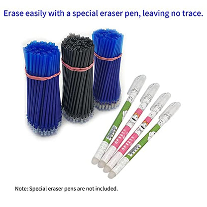 20 Pieces Blue Ink Erasable Gel Ink Pen Refills Fine Point 0.5mm Replaent Gel Pen Refills for Erasable Pens Office Scol Writing Stationery Supplies