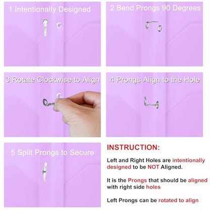 Youngever 6 Pack Heavy Duty Plastic Two Pocket Folders with 3 Prongs, Metal Prongs Fastener, Heavy Duty Plastic 2 Pocket Folder (Mauve) - color: Mauve