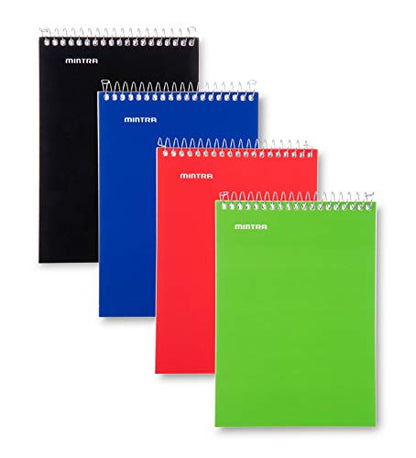 Mintra Office Small Spiral Notebooks (5x7 Top Spiral 4pk, Primary) - color: Primary, size: 5x7 Top Spiral 4pk