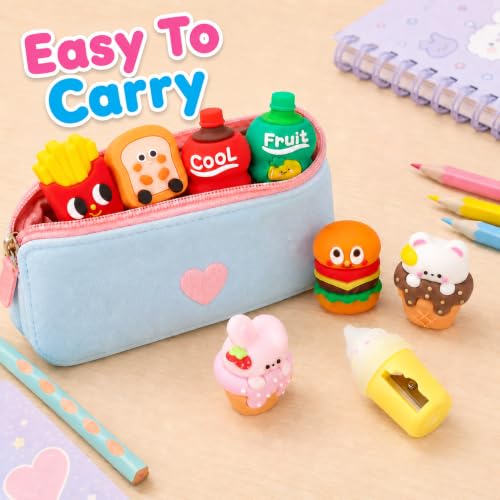 Fun Pencil Sharpeners for Kids, 8-Pack Cute Novelty Shaped Designs - | Fits Various Pencils | Pocket-Sized Portable to Carry | Adorable Desktop Decor | Smooth Even Handheld Manual Sharpening