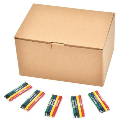 Madisi Crayons Bulk Pack, Regular Size, 4 Colors, 250 Packs, 1000 Count | Crayons Bulk Individual Packs for Kids, Box of Crayons Classroom Set