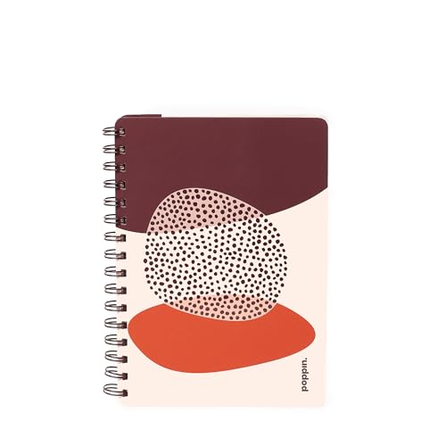 Poppin Small Spiral Notebook, 6" x 8.25" College Ruled Notebook, Easy Tear Pages, Elements Collection (Blush Pink Elements, Small) - color: Blush Elements, size: Small