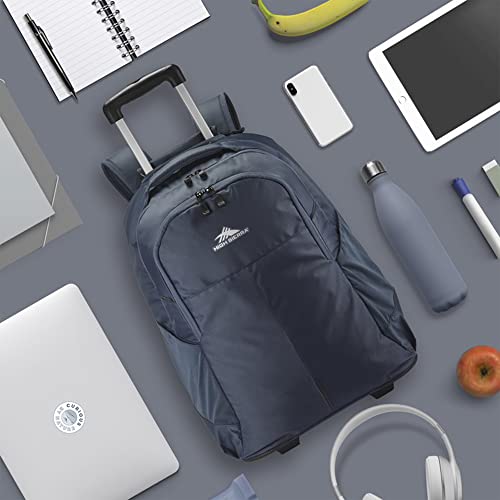 High Sierra Powerglide Pro Wheeled Backpack, Rolling Laptop Bag for Travel, Fits most 15.6” Laptops, 40L, Indigo Blue - color: Indigo Blue
