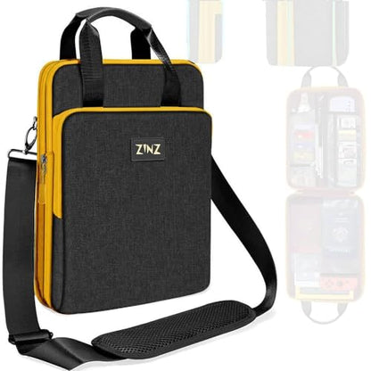 ZINZ Laptop Case 12.9 13 Shoulder Bag, Expandable Handbag with Valuables Compartment Compatible with MacBook Air/Pro/Neo 13" M5/M4/M3/M2/M1, iPad 12.9/13/11, Water-Resistant & Shockproof,B01K04 - color: B01k04, size: 13"