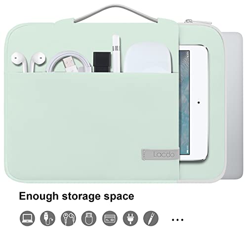 Lacdo 360° Protective Laptop Sleeve Case for 13 inch MacBook Air M5 A3449 (2026), M4 A3240 2025, M3 A3113 A2681 A2337 | 13" MacBook Neo A18 Pro A3404 (2026) | iPad Air/Pro 13 M5 Computer Bag, Green - color: Green, size: New MacBook Air/Neo/Pro 13 Inch