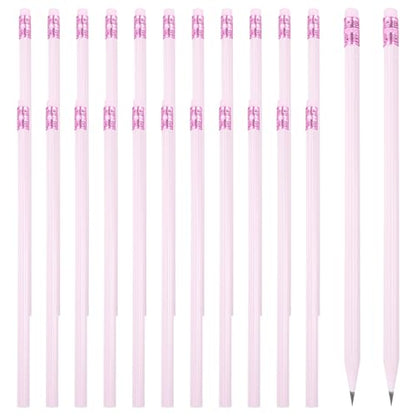 PATIKIL Round Pencils, 24 Pcs Triangle HB Graphite Pencil Wooden Pencils with Eraser for Classroom Office Writing Drawing Supplies, Purple - color: Purple, size: 1 Count (Pack of 24)