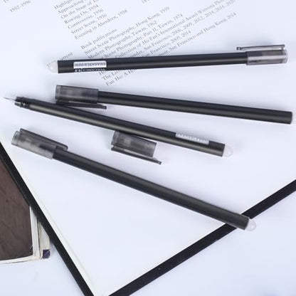Volcanics Erasable-Gel-Pens Black, 30 Pack Fine Point 0.5 mm, Mistakes Dispear Smudge Free Perfect for School, Office, and Home Use - color: Black