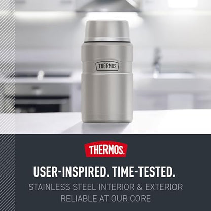 THERMOS Stainless King Vacuum-Insulated Food Jar, 24 Ounce, Matte Teal - color: Matte Teal, size: 24 Ounce