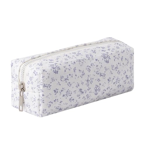 Large Capacity Canvas Pencil Case for Students Cute Aesthetic Pen Pouch Stationery Organizer Bag for School Portable Makeup Bag for Daily Use Kawaii Pencil Box for Girls Teens Kids (Canvas-B) - color: Canvas-B
