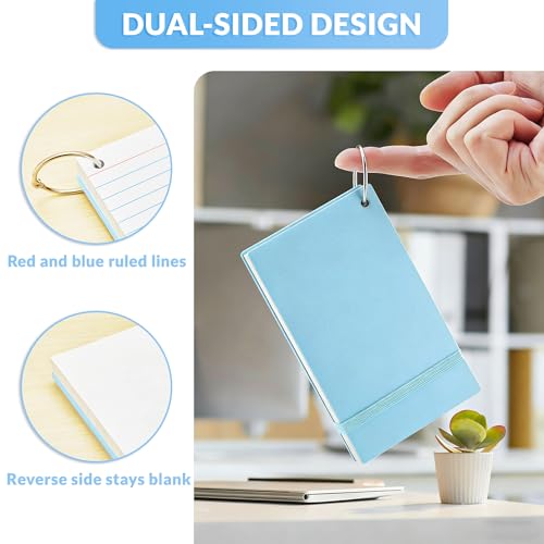 NEEWAY Ruled Index Cards with Ring 3x5 Inches, 200 Count Note Cards Lined, Flash Cards with Rings for Studying, Home and Office (Pastel) - color: Pastel