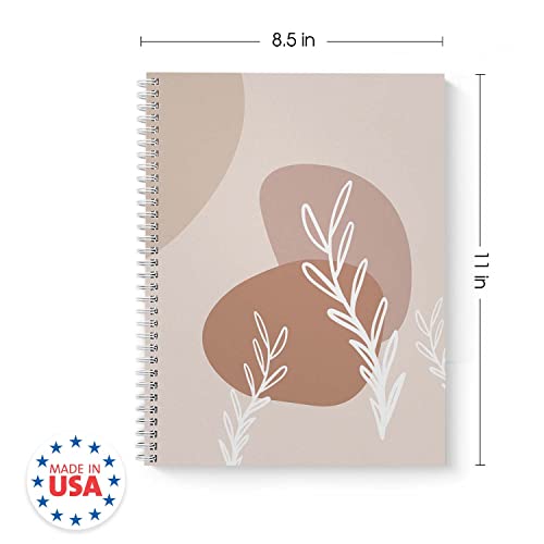 Gotcha Covered Notebooks Abstract Botanical Spiral Notebook / 8.5" x 11" Journal / 120 College Ruled Pages/Durable Gloss Laminated Softcover/White Wire-o Spiral Binding/Made in the USA