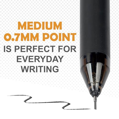 Mechanical Pencil Set 8PCS，Medium Point (0.7mm),Unique Levitation Design of Pen Cap Mechanical Pencils-Back to School Essentials, Note-Taking, Teacher Supplies, Office Supplies, 4 Black+4 Grey