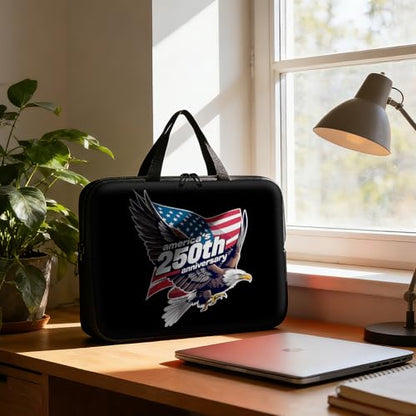 Laptop Bag 15.6 Inch,Resistant Shockproof Laptop Sleeve Case Protective Cover Carrying Case with Handle Compatible for HP Dell Lenovo Acer Asus Notebook Computer,America 250 Eagle Flag - color: America 250 Eagle Flag, size: 15-15.6 in