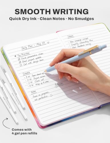 SUNEE 35PCS Aesthetic Stationery Set with Cute Pencil Case, Pastel Highlighters, Black Gel Pens, Mechanical Pencils & Refills, College School Supplies for Students Black - color: Black, style: 35 Pack