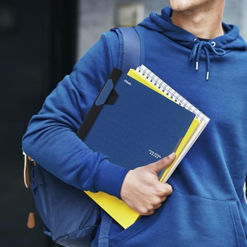 Five Star Advance Spiral Notebook + Study App, 1 Subject, College Ruled Paper, 8-1/2" x 11", 100 Sheets, Spiral Guard, Movable Tabbed Dividers, Color Selected For You, 1 Count (06322)
