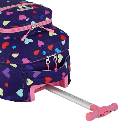Travelers Club 4 Piece Rolling Backpack Set With Accessories,Heart - color: Heart