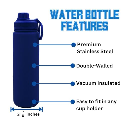Connecticut Water Bottle - Double Walled Stainless Steel 24 oz Keeps Drinks Cold or Hot - color: Connecticut