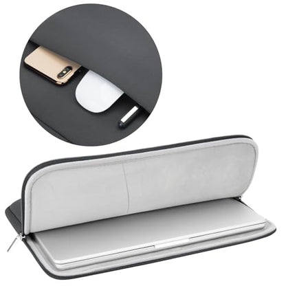 RAINYEAR 13 Inch Laptop Sleeve Compatible with 13.3" MacBook Air/Pro M1 M2 M3 M4 M5 A3449 A3240 A3113 A2681 A2338 Case Bag with Front Pocket Accessories Pouch (Gray, Upgraded Version) - color: Gray(Upgraded Version), size: 13"