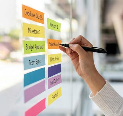 40 Pack Small Sticky Notes,100 Pads/Pack Sticky Tabs,4000 Sheets Index Tabs Repositionable,Mini Self-Stick Note Pads,8 Bright Colors Page Flags Mini Post for Office,School,Home,Meeting,Back to School - size: 15x50mm