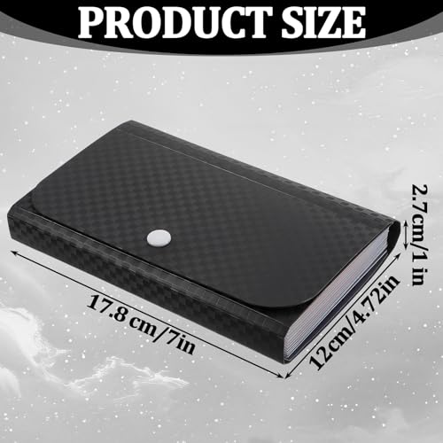 Oruola Coupon Organizer for Purse,Receipt Holder Organizer,7 X 4.7 in Coupon Holder,13 Pockets Receipt Organizer, Receipt Folder with Tabs for Cards Coupons Receipt Tax Item or Changes,Portable Black