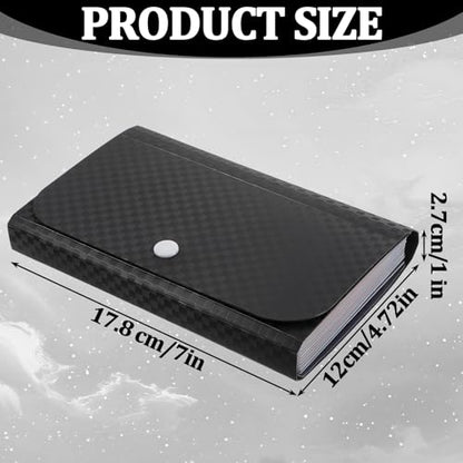 Oruola Coupon Organizer for Purse,Receipt Holder Organizer,7 X 4.7 in Coupon Holder,13 Pockets Receipt Organizer, Receipt Folder with Tabs for Cards Coupons Receipt Tax Item or Changes,Portable Black