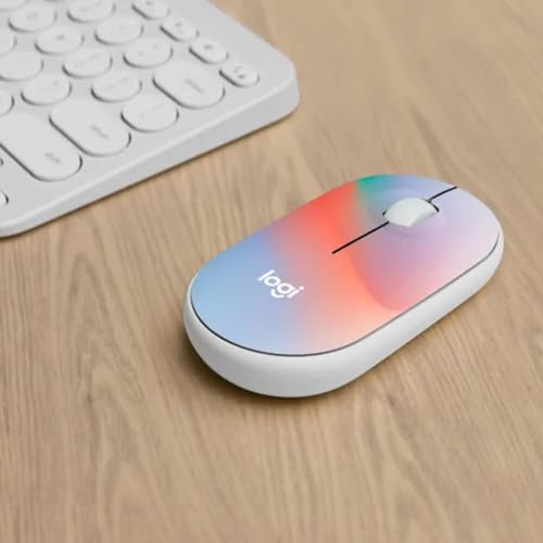 Logitech M340 Wireless Mouse with Limited Edition Prints, USB Receiver and Silent Clicks, Portable Wireless Mouse for Laptop, PC, Windows, Chrome, Surface – Sheer Dream - color: Sheer Dream