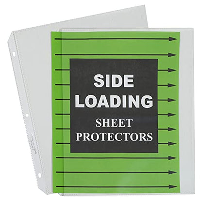 C-Line Side Loading Polypropylene Sheet Protectors, Clear, 2", 11 x 8.5, 50/Box - size: 11 X 8 1/2