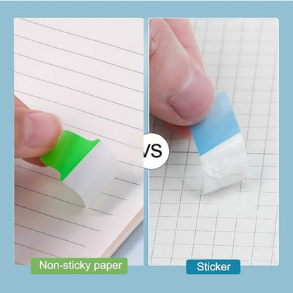 Golcellia Sticky Tabs - 600 Sheets Notebook Tabs - Sticky Flags, Index & Page Tabs - Durable Divider & Binder Tabs for Books & Bibles（6 Pcs, 5 - Color） - color: Classic-03