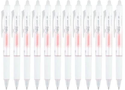 PILOT FriXion Aura Retractable Erasable Gel Pens, Fine Point 0.7 mm, Salmon Ink, Dozen - color: Salmon