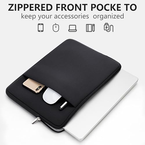 15.6 Inch Laptop Sleeve Protective Case with Zipper Pocket Compatible with 15.6" Dell G15/Legion 15.6 Inch Chromebook Computer Notebook, Black - color: Black, size: 15.6"