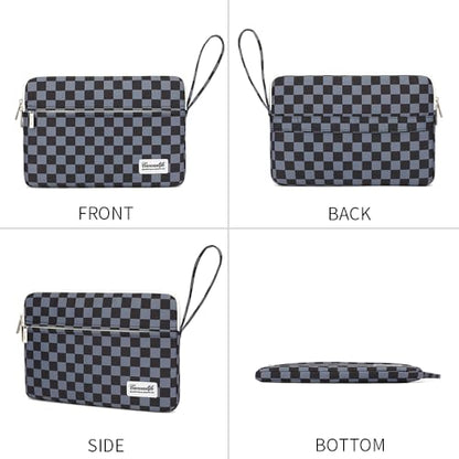 Canvaslife 13.3-Inch Laptop Case, Shockproof, Waterproof and Protective Travel Sleeve for MacBook Air, MacBook Pro, HP, Lenovo, Dell Inspiron 13-13.3-Inch Notebooks (Black Checker) - color: New Black Checker, size: 13 inch/13.3 inch