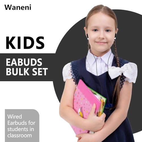 Wholesale Bulk Earbuds Headphones 100 Pack Class Set for School Classroom Students Kids Children Toddler Boys Girls Teen Adults(Black,100 Pack) - color: Black, size: 100 Packs