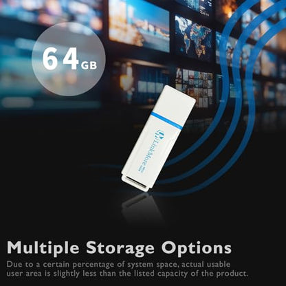 LinkMore 64GB NR34 USB3.2 USB 3.1Flash Drive, Read up to 120MB/s, Write up to 60MB/s, Thumb Drive - color: White(NR34- High Speed), size: 64GB