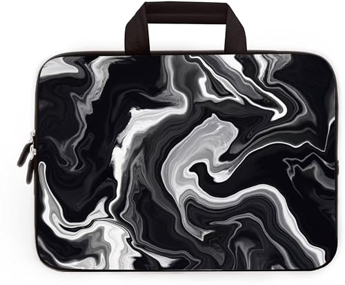 Universal 7~9 inch Kids Tablet Portable Neoprene Zipper Carrying Sleeve Case Bag Fits 7" 8" 8.5" 8.9" 9" iPad Mini 5 4 3 2 1, Galaxy Tab A 8.0 (Black Marble) - color: Black Marble