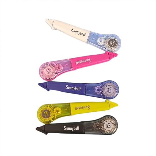19.69ft Correction Tape Pen, 5-Count Pack, Dry Instantly, Stretch Resistant, not Easy to Break, as Smooth as Writing, Perfect for School, Office Supplies, Black White Red Yellow Blue - size: 1 Count (Pack of 5)