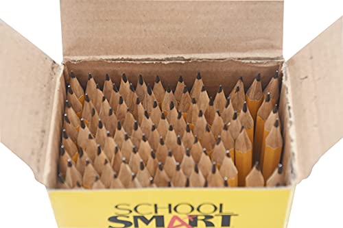 School Smart No 2 Pencils, Pre-Sharpened, Hexagonal with Latex-Free Erasers, Pack of 96