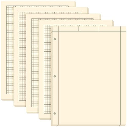 Seajan 5 Pcs Engineering Paper Notebook Engineer Computation Pad,Yellow - color: Yellow