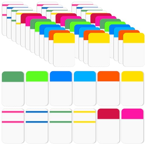 1 Inch Sticky Index Tabs Book Page, 960 PCS Sticky Tabs for Notebooks Writable and Repositionable Page Flags Colored Binder Markers Labels for Books, Binders, Papers, Documents, File Folders