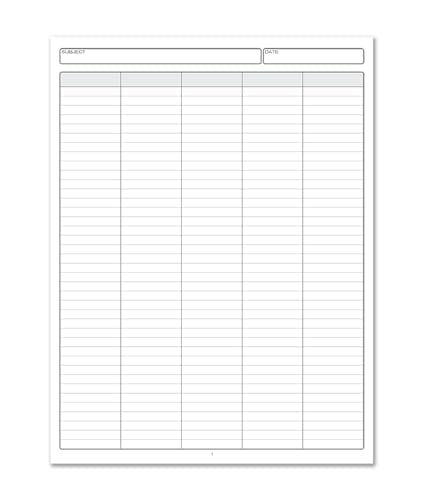 BookFactory 5 Column Columnar Book, Laminate Hardbound, 100 Pages - size: 5 Column, style: Laminate Hardbound