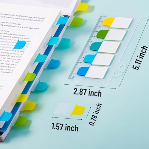 Golcellia 6 Pcs Sticky Tabs - 600 Sheets 5 - Color Notebook Index Tabs - Sticky Flags, Page Tabs - Durable Divider & Binder Tabs for Books & Bibles - color: Classic-02