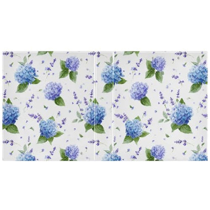 Blue Hydrangea and Lavender Binder 3 Ring 1.5 Inch Binder with Clipboard&Pockets, Hardcover Binders Heavy Duty Large File Folder for Office School Supplies - Holds 200 Sheets - color: Blue Hydrangea and Lavender, size: 1 Pack-12.4x10.63in