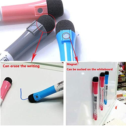 1 Pc Magnetic Whiteboard Markers with Erase,Magnetic Whiteboard Pen Writing Drawing Erasable Board Marker Office Supplies Markers (Blue) - color: Blue