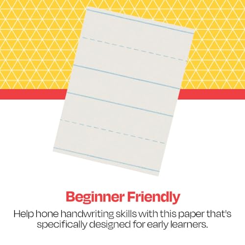 School Smart Skip-A-Line Ruled Writing Paper, 3/4 Inch Ruled Long Way, 11 x 8-1/2 Inches, 500 Sheets - size: 11" x 8.5" - 3/4" Ruled