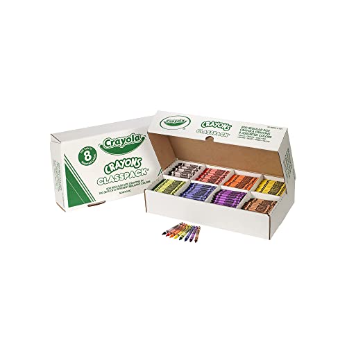 Crayola Crayon Classpack (800ct), Bulk Crayons for Kids, School Supplies, Preschool Teacher Classroom Must Haves, Ages 5, 6, 7 - style: 800 Count