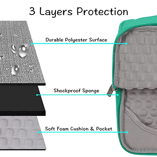 MOSISO Laptop Case 13.3 inch, 13-13.3 inch Laptop Sleeve with Handle Compatible with MacBook Air/Pro 13/Pro 14 M5 M4 M3 M2 M1,HP Dell ASUS Lenovo, Polyester Multifunctional Computer Bag, Biscay Green - color: Biscay Green, size: 13.3 inch