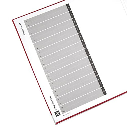 3-Ring Premium Binder - Brick Red, 3" Spine, by Bindertek | 525 Sheet Capacity, 2" D-Rings, Linen-Textured Covers, Steel Reinforced Edges, Spine Label Included - color: Brick Red, size: 3" Spine