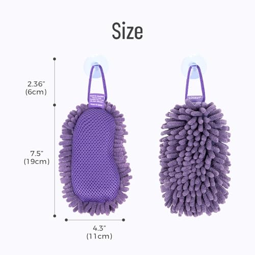 loukin Shag Dry Erase Eraser (3.4 Fl Oz Whiteboard Cleaner Included), Whiteboard Eraser with Suction Cup, Microfiber, Washable, for Classroom, Home and Office Use, Purple - size: Purple