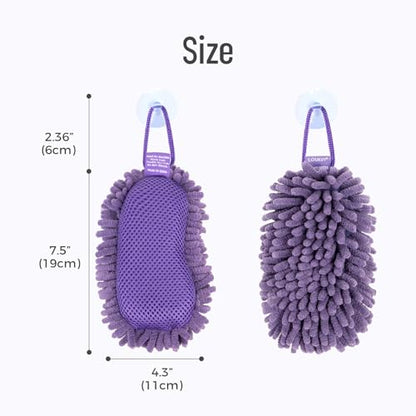loukin Shag Dry Erase Eraser (3.4 Fl Oz Whiteboard Cleaner Included), Whiteboard Eraser with Suction Cup, Microfiber, Washable, for Classroom, Home and Office Use, Purple - size: Purple
