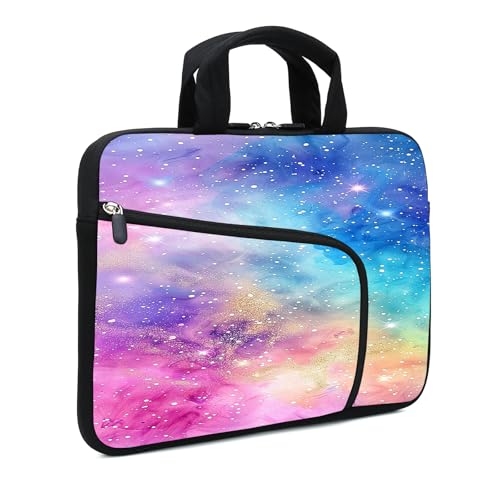 Laptop Sleeve - 11.6-12.2 inches Chromebook, Ultrabook & Tablet Case - Neoprene Handle Sleeve for Men & Women, Two Pockets (Starry Sky) - color: starry sky