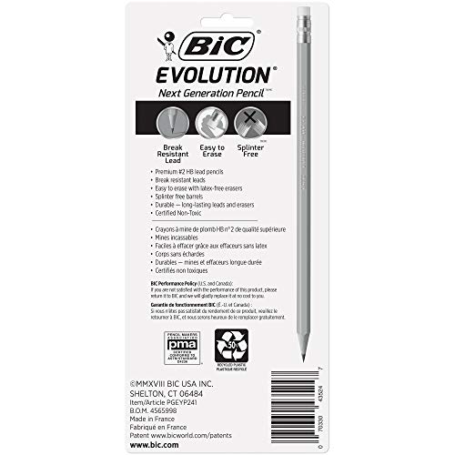 BIC Evolution Cased Pencil, 2 Lead, Yellow Barrel, 48-Count - color: Yellow, size: 1 Count (Pack of 1)